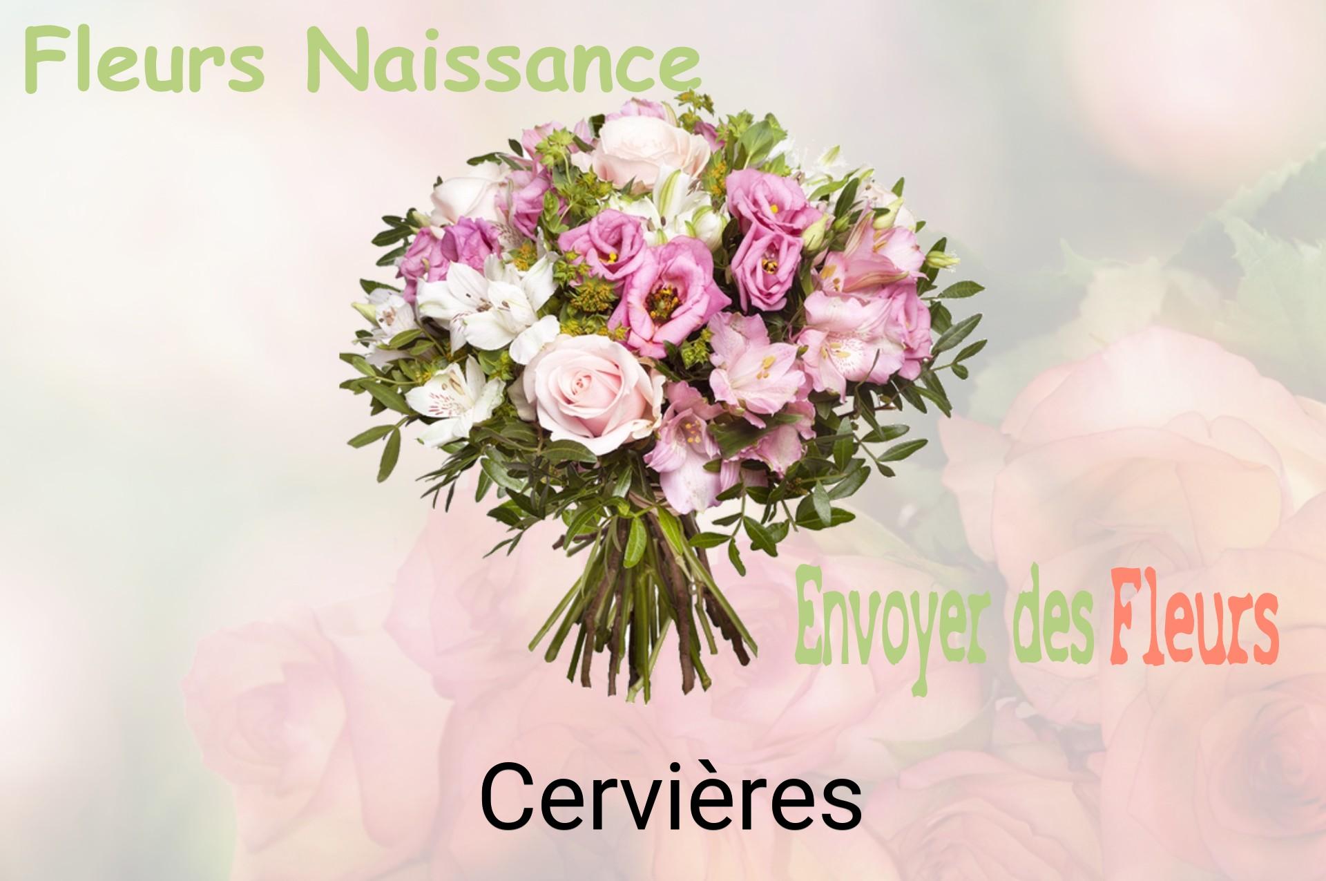 Bouquet de fleurs de naissance livré à Cervières